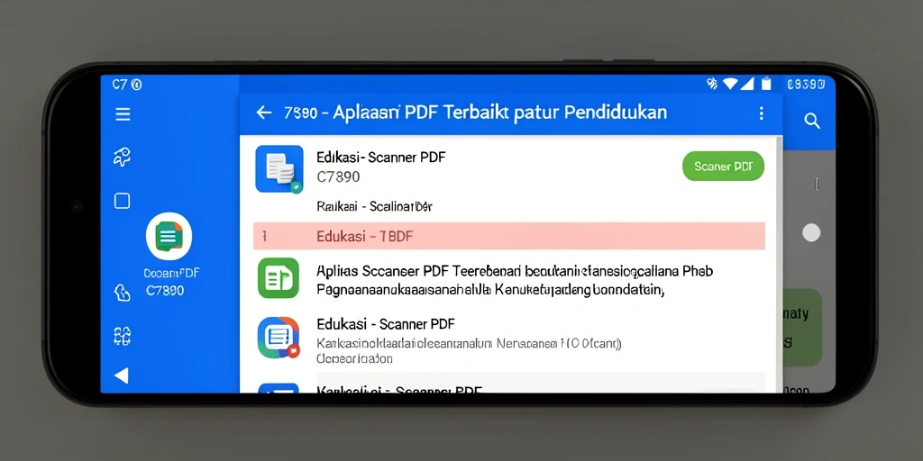 Tampilan antarmuka C7890 yang intuitif untuk pemindaian dokumen.