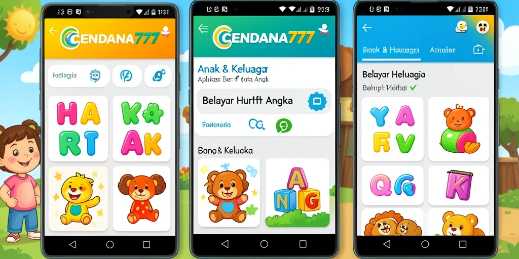 Tampilan antarmuka CENDANA777 yang menarik untuk anak-anak.
