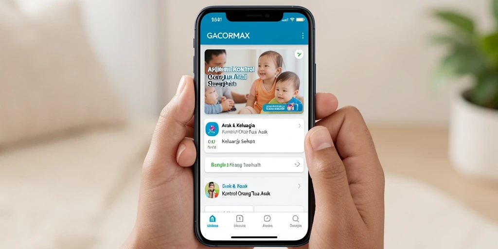 Tampilan antarmuka GACORMAX untuk kontrol orang tua yang user-friendly.
