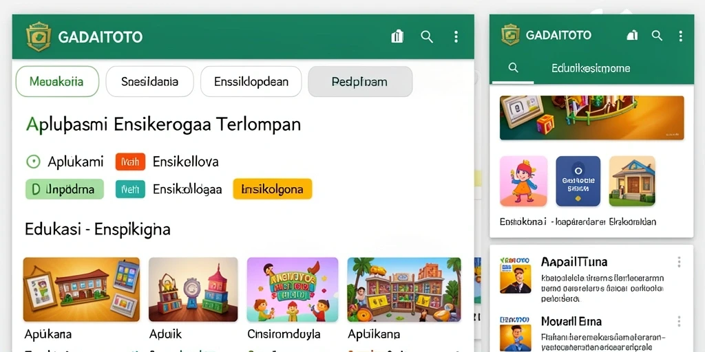 Tampilan antarmuka GADAITOTO yang menarik dan informatif.