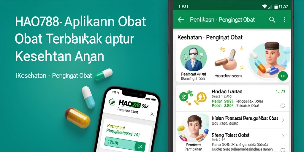 Tampilan antarmuka HAO788 yang intuitif dan menarik untuk pengingat obat.