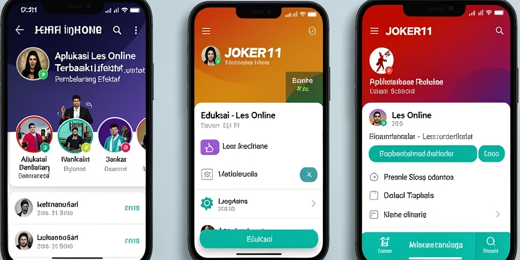 Antarmuka JOKER11 yang ramah pengguna untuk Les Online.