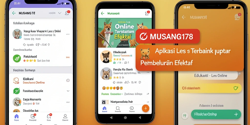 Antarmuka MUSANG178 yang interaktif untuk Les Online.
