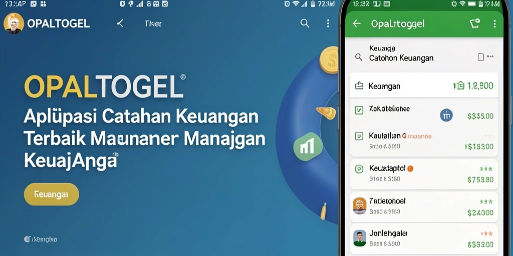 Tangkapan layar utama OPALTOGEL menunjukkan antarmuka sederhana untuk catatan keuangan.