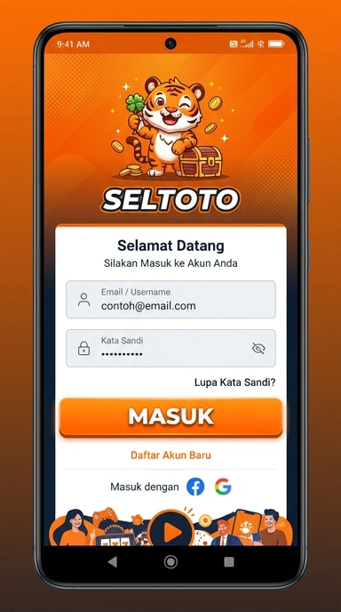 Masuk akun seltoto untuk pengguna Android